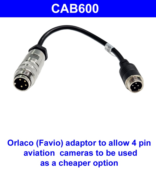 Orlaco adaptor for JCB and Scania Favio monitors